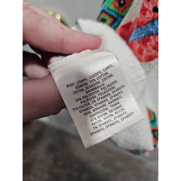 Maeve Anthropologie Amapola Sleeveless Fit & Flare Chevron Dress Women's Size 4 - Picture 5 of 8